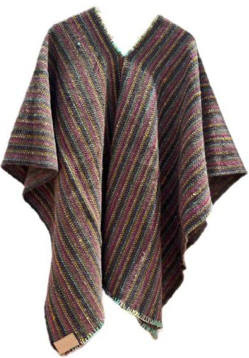 Ruana Sendero rayas verticales hombre